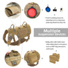 Forestpaw No Pull Tactical Dog Harness Set, Adjustable for Medium Large Dogs - Khaki M