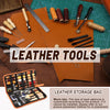 Leather Working Tools, Leather Tool Kit, Practical Leather Craft Kit with Waxed Thread Groover Awl Stitching Punch Hole for Leathercraft Beginner or Adults Gifts - Comes with Tool Manual