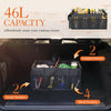 Trunk Organizer for Car - Car Organizer, Foldable Trunk Organizer for Suvs & Sedans, Sturdy Car Organization for Car Accessories, Tools, Sundries, Black, 2 Compartments, 21.3"×12.6"×10.6"