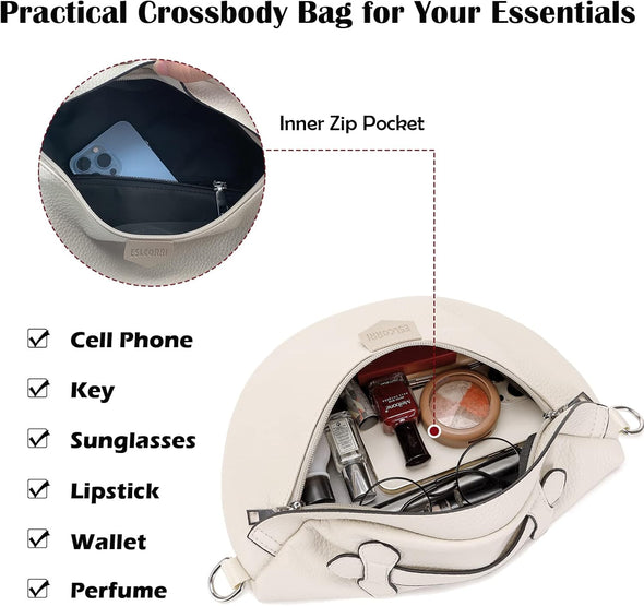 Crossbody Bags for Women - Fashion Sling Purse Shoulder Bag Fanny Pack Leather Causal Chest Bum Bag Cross Body Purse