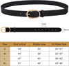 3 Pack Women'S Belts for Jeans Pants Fashion Gold Buckle Ladies Dress Belt