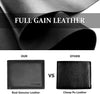 Leather Wallet for Men, Genuine Leather Mens Wallets Bifold, Rfid Blocking Men'S Wallets with 2 ID Windows