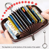 Credit Card Wallet, Zipper Card Cases Holder for Men Women, RFID Blocking, Keychain Wallet, Compact Size