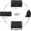 Quilted Leather Crossbody Purse for Women Trendy Ladies Shoulder Bag with Chain Designer Purses