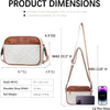 Quilted Crossbody Bags for Women Vegan Leather Purses Small Shoulder Handbags with Wide Strap