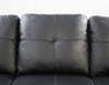 EOVTK 98" Faux Leather Sectional Sofa with Removable Storage Ottoman and Cup Holders, L-Shaped Upholstered Corner Couch with Chaise for Living Room Office Apartment, Black