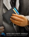 Carbon Fiber Bifold RFID Blocking Money Clip Wallet