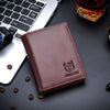 Large Capacity Genuine Leather Bifold Wallet/Credit Card Holder for Men with 15 Card Slots QB-027