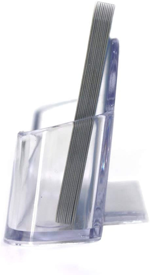 4 Pack Clear Plastic Business Card Holder,Acrylic Business Card Display for Desk Business Card Stand