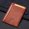 Slim Minimalist Front Pocket RFID Blocking Leather Wallets for Men and Women