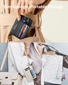 Small Wallet for Women RFID Leather Credit Card Holder Slim Wristlet Keychain Wallet with Zipper Pocket