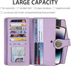 Wallets Women RFID Large Capacity Luxury Waxed Leather Clutch Wallet Multi Card Organizer