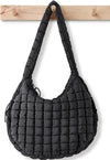 Puffer Tote Bag for Women Large Quilted Tote Bag Quilted Carryall Bag Soft Puffy Crossbody Bag Hobo Handbags Puff Purse