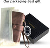 Women'S Small Bifold Leather Wallet Rfid Blocking Ladies Wristlet with Card Holder Id Window Coin Purse