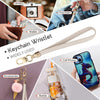 Small Wallet for Women RFID Card Holder Keychain,Wristlet Wallet Card Wallets for Women (Beige)