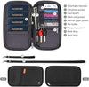 RFID Family Passport Wallet Holder Waterproof, Travel Document Organizer Credit Card Clutch Bag for Men Women