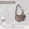 Puffer Tote Bag for Women Large Quilted Tote Bag Quilted Carryall Bag Soft Puffy Crossbody Bag Hobo Handbags Puff Purse