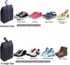 Travel Shoe Bags Set of 4 Waterproof Nylon with Zipper for Men & Women, Black