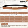 Skinny Reversible Belts for Women, Two-In-One Women Thin Belt for Dresses Jeans Pants with Gold Buckle