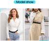 Women No Show Stretch Belt Invisible Elastic Web Strap Belt with Flat Buckle for Jeans Pants Dresses