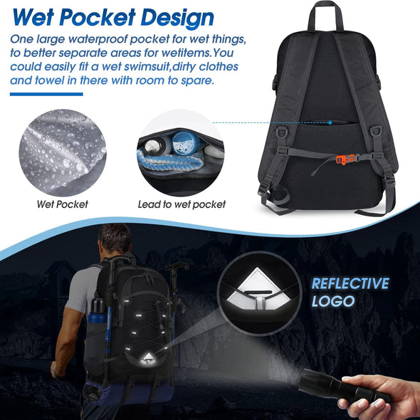 Hiking Backpack 40L Packable Lightweight Camping Backpack Men Women Waterproof Hiking Daypack Outdoor Travel Daypack