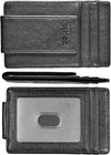 Money Clip, Front Pocket Wallet, Leather RFID Blocking Strong Magnet Thin Wallet