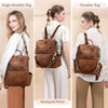 Leather Backpack Purse for Women Designer Ladies Shoulder Bag Fashion Faux Work Travel Handbags