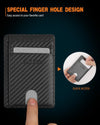 Black Slim Minimalist RFID Blocking Front Pocket Leather Wallets for Men Women Gift Box