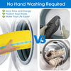 Shoe Washing Machine Bag, New Upgrade Cleaning Shoe Bag for Washing Machine, 2 Shoe Cleaning Bag, 2 Mesh Laundry Bag, Yellow