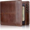 Mens Wallet Rfid Blocking Leather Wallet for Men Bifold Wallet Leather with 1 ID Window 16 Card Slot