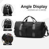 Sports Gym Bag with Wet Pocket & Shoes Compartment, Waterproof Shoulder Weekender Bag for Women and Men Swim Sports Travel Gym Bag Lightweight and Easy Carry on Black