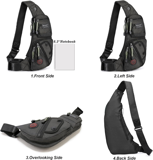 Sling Bag Chest Shoulder Backpack Crossbody Bags Casual Daypack for Men Women