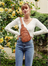 Small Sling Bag for Women Leather Crossbody Bags Fanny Pack Chest Bag for Travel