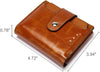 Women Leather Wallet RFID Blocking Small Bifold Zipper Pocket Wallet Card Case Purse with ID Window