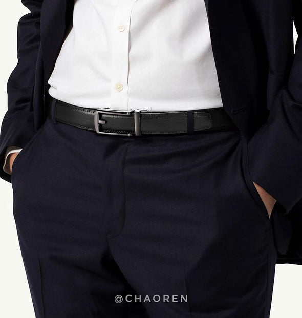 Mens Dress Belt - Ratchet Belt Leather 1 1/4" Comfort Click - Perfect Companion to Mens Dress Shoes