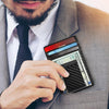 Money Clip for Men Carbon Fiber Clip Wallet Leather Slim Minimalist Card Holder RFID Blocking (Weaved Black)