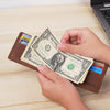 Slim Wallet with Money Clip RFID Blocking Minimalist Bifold Wallet for Men Genuine Leather Front Pocket Card Holder