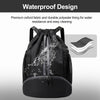 Sports Drawstring Backpack - String Swim Gym Bag with Shoes Compartment and Wet Proof Pocket for Women&Men