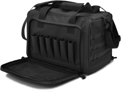 Tactical Gun Range Bag Deluxe Pistol Shooting Range Duffle Bags