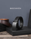 Mens Belt Leather Ratchet Belt for Men Dress and Casual with Adjustable Buckle, Trim to Fit