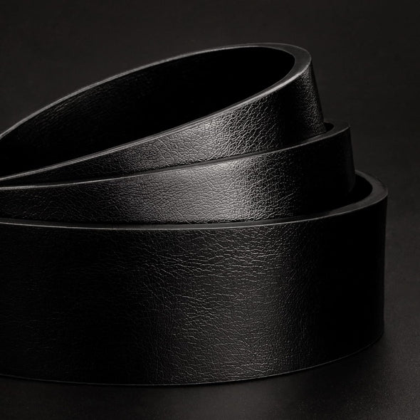 Mens Casual Dress Belt, Mens Leather Belt, PU Leather Belt Men, Black Waist Belt