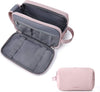 Toiletry Bag for Women, Cosmetic Makeup Bag Organizer, Travel Bag for Toiletries, Dopp Kit Water-Resistant Shaving Bag for Accessories, Pink-Standard