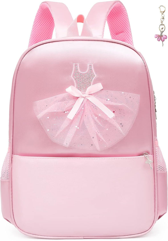 Cute Ballet Dance Backpack Tutu Dress Dance Bag with Key Chain Girls