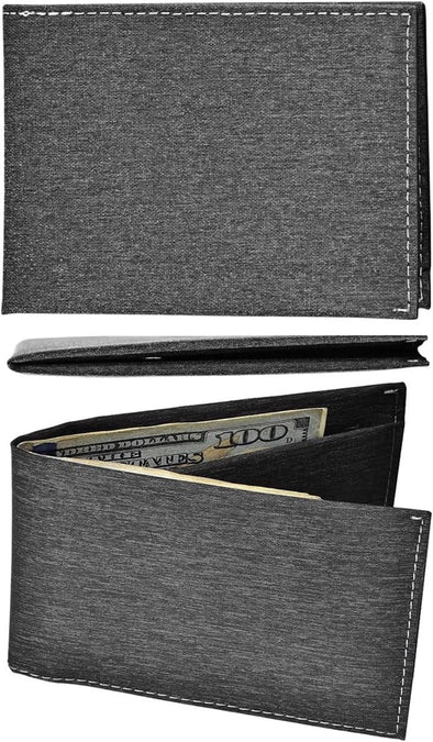 Slim Wallet with Money Clip RFID Blocking Minimalist Bifold Wallet for Men Genuine Leather Front Pocket Card Holder