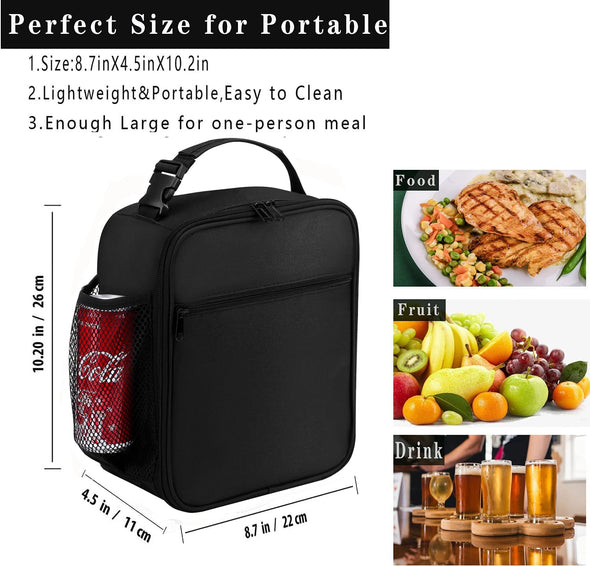 Lunch Box for Men - Reusable Lunch Bag Men Adult Women- Insulated Small Lunchbox