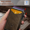 Men Wallet,Money Clip Wallet Slim for Gift Men 9Cards-Metal Credit Card Case in Magnetic Leather Flip