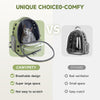 Cat Backpack Carrier, Breathable Cat Carrier Large Space Bubble Pet Backpack for Kitty Small Dog up to 15Lbs, Transparent & Foldable Pet Carrier for Travel Hiking