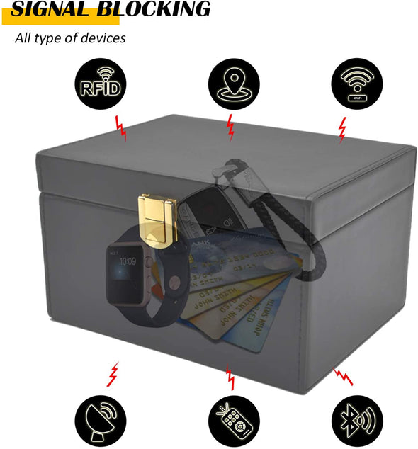 Faraday Box Key Fob Protector, RFID Signal Blocking Box, Faraday Box Signal Blocking Shielding Box for Car Key