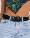 Women Leather Belt for Jeans Pants Dresses Black Ladies Waist Belt with Pin Buckle