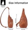 Small Sling Bag for Women Leather Crossbody Fanny Packs Chest Bag for Women